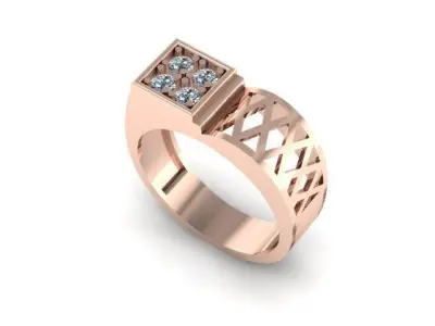 man ring 3D print model 12
