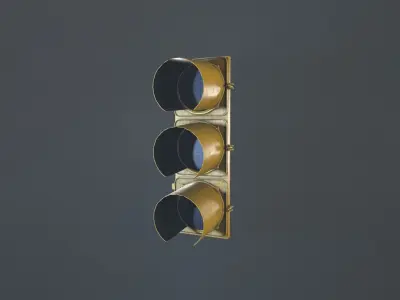 Traffic Light Low-poly 3D model