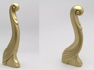Carved Baluster 3D model
