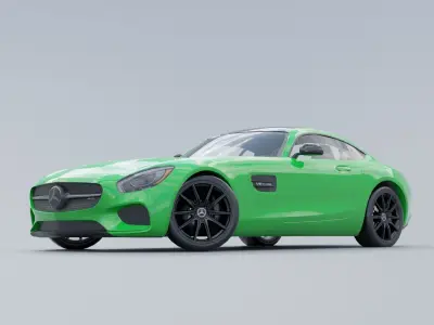 Mercedes-Benz AMG GT 2015 Low-poly 3D model