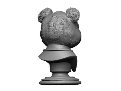 panda head bust 3D print model
