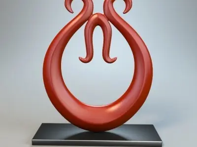 Abstract Figure 3D model 4