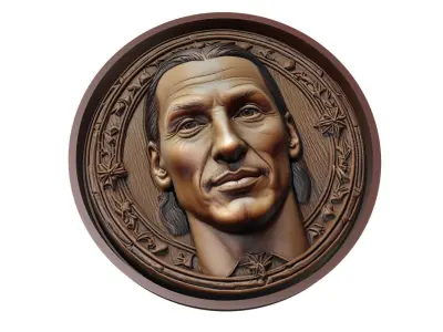 Zlatan Ibrahimovic Footballer Medallion 3D print model