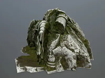 statue mountain  Low-poly 3D model