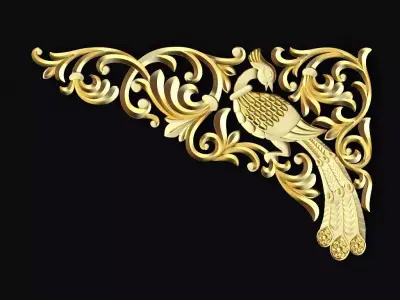 Central decor ornament for furniture 3D model 940