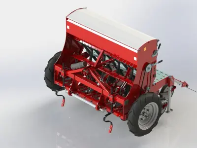 WG 1023 - Mounted mechanical seed drill 3D model