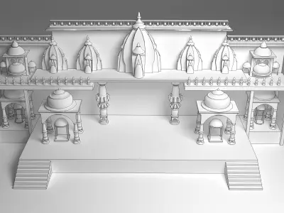 Indian Wedding Stage 3D model