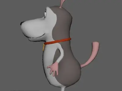 Cartoon Style Dog Model Low-poly 3D model