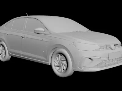 Volkswagen virtus gt Low-poly 3D model