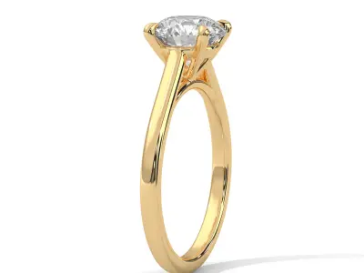 solitaire ring with detail images and 360 render videos 105 3D print model