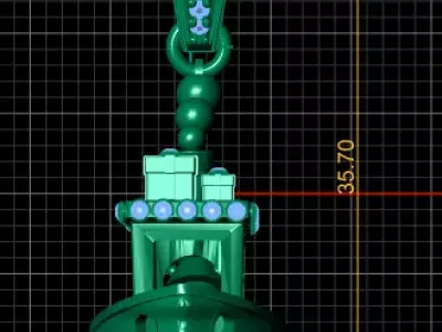 Golden Gondola Boat Pendant  Luxury Nautical Jewelry STL 3D print model