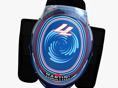 Bottas Helmet 2016 Low-poly 3D model