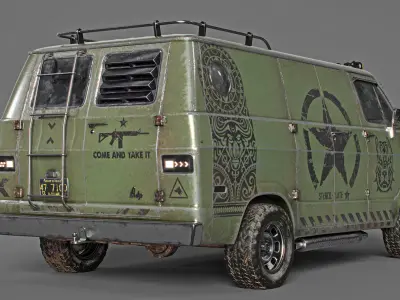 DODGE TRADESMAN VAN 1974 3D model