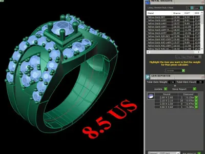 Luxury Men Rings Designs 5MR074 3D print model