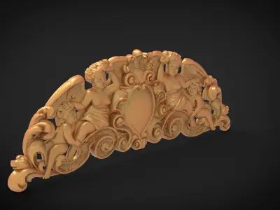 3D Model STL Headboard ornate wood carving 3D model