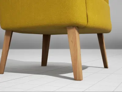 LovedUp Chair - Steel Cut Trio UE4 Low-poly 3D model