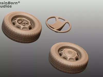 Volkswagen Passat B2 Hatchback 1980s 3D print model