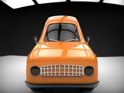 funny cartoon car  Low-poly 3D model