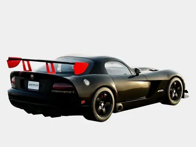 Dodge Viper SRT10 ACR 2008 Low-poly 3D model