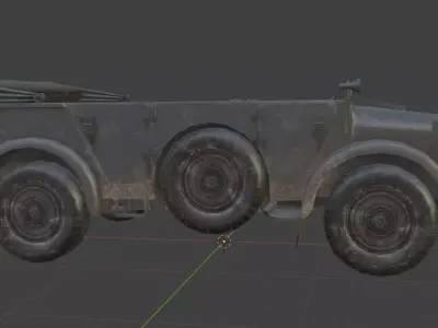 car truck Low-poly 3D model