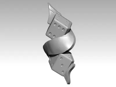 Lucky dice pendant art modern decor 3D print model