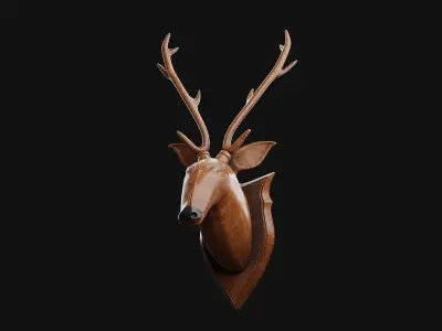 Decorative Deer Low-poly 3D model