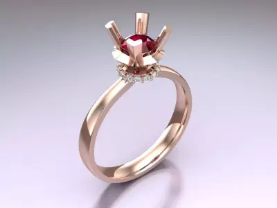 Diamond Ring - Womens Rings - N717809 3D print model