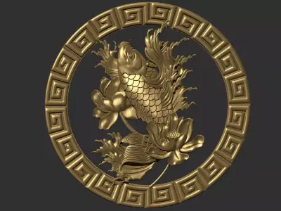 jumping fish 3D print model