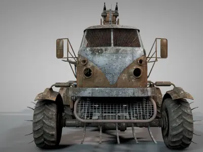 Apocalyptic War Cars v3 3D model