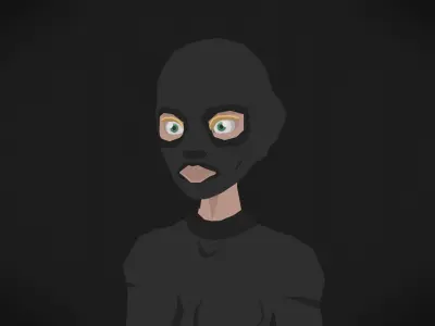 Colorly - Robber Girl - Game Ready - Rigged - Customizable Low-poly 3D model