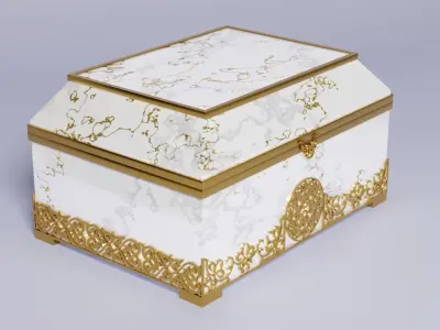 Interior decoration marble casket  3D model