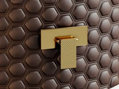 Bed with bedside tables by Turri 3D model