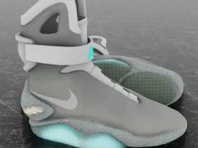 NIKE AIR MAG 3D SHOES Low-poly 3D model