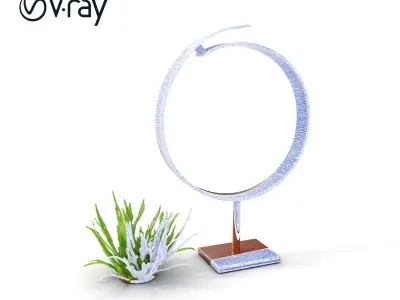 Abstract Sculptural Ring with Plant Model Pack Low-poly 3D model