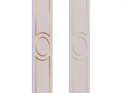 Wardrobe Door Classic 1 Low-poly 3D model