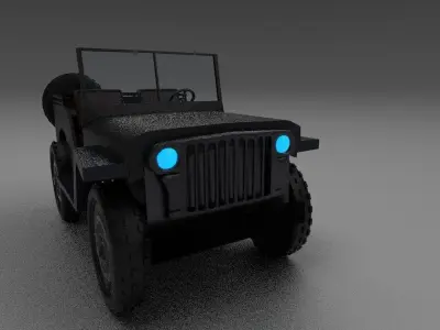 willy jeep Free low-poly 3D model