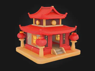 Pagoda Retreat 3D model