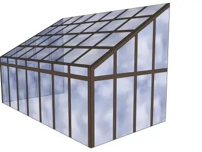 Modern Glass Greenhouse - 3D Model 3D model