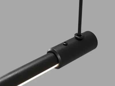 Linear LED Pendant Lamp Low-poly 3D model