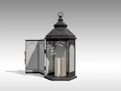 Metal Lantern 01 Low-poly 3D model
