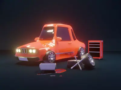 Where Cars Shine Bright in repair 3D model