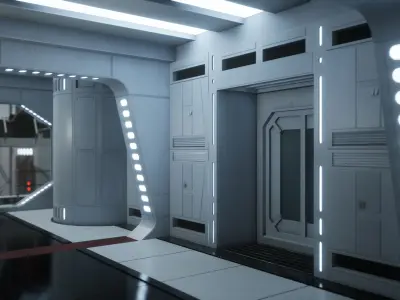 ISB Style room Low-poly 3D model