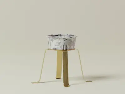 Planter marble candle holder Free 3D model