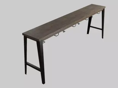 Bar Table-02 Low-poly 3D model