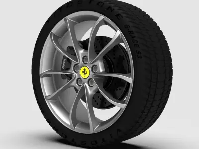 Original Ferrari F430 rim wheel front 7-5 x 19 BBS design 3D model