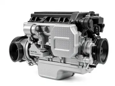 Biofuel-Compatible Inline-4 Engine model pack Low-poly 3D model