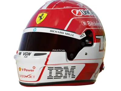 F1 Charles Leclerc Helmet 2025 3D model