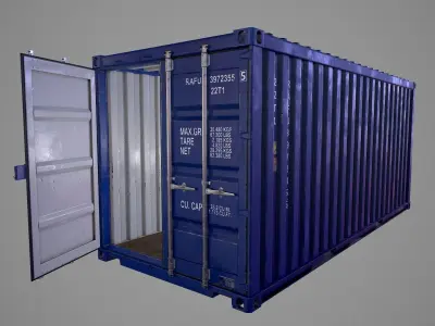 Shipping Container Low poly Low-poly 3D model