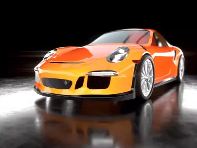  Porsche 911 gt3 rs 2016 Low-poly 3D model