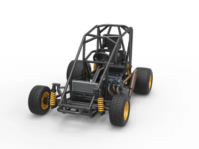 600 Micro sprint car Base Scale 1 to 25 3D print model